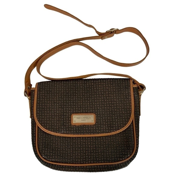 Vintage Ted Lapidus Monogram CrossBody Bag Purse - Picture 1 of 8